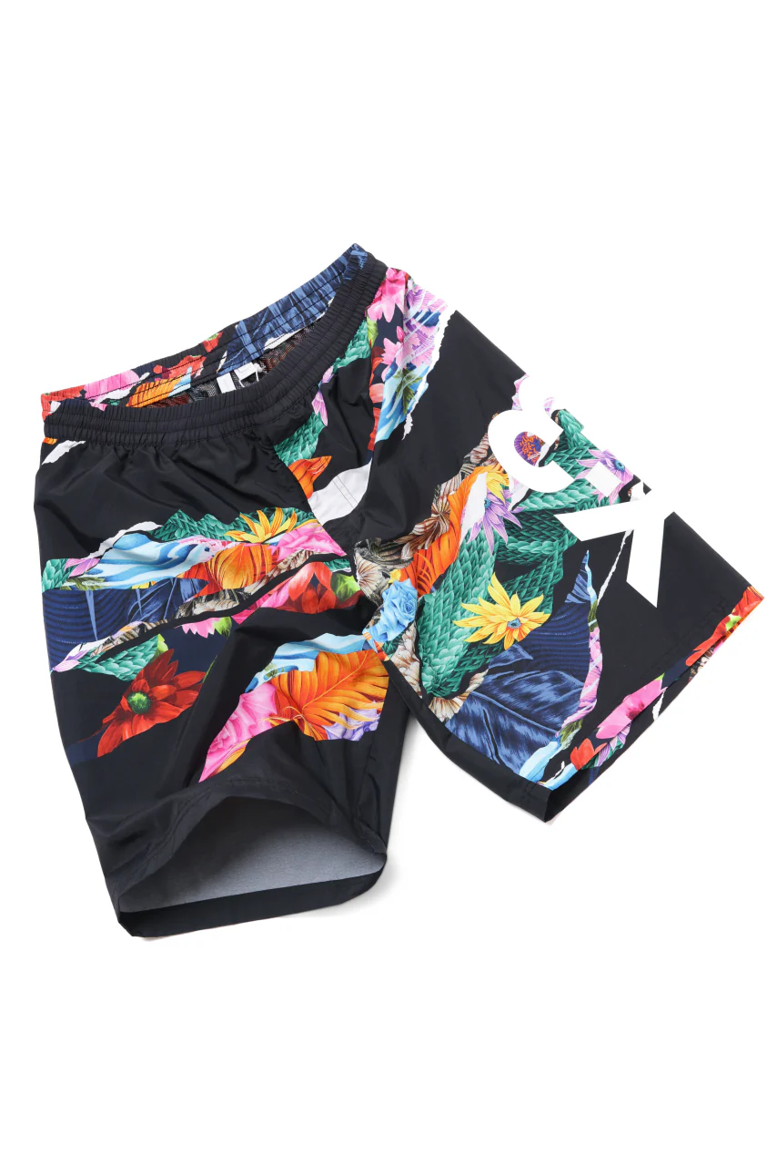 Y-3 Yohji Yamamoto AOP SWIM SHORTS (BLACK x PRINT) - Image 3