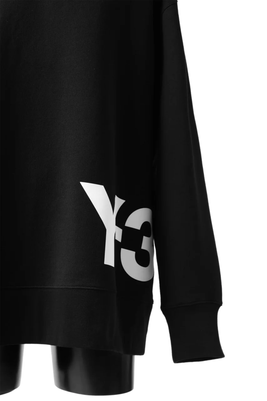 Y-3 Yohji Yamamoto BIG LOGO SWEAT TOP / FRENCH TERRY (BLACK) - Image 13