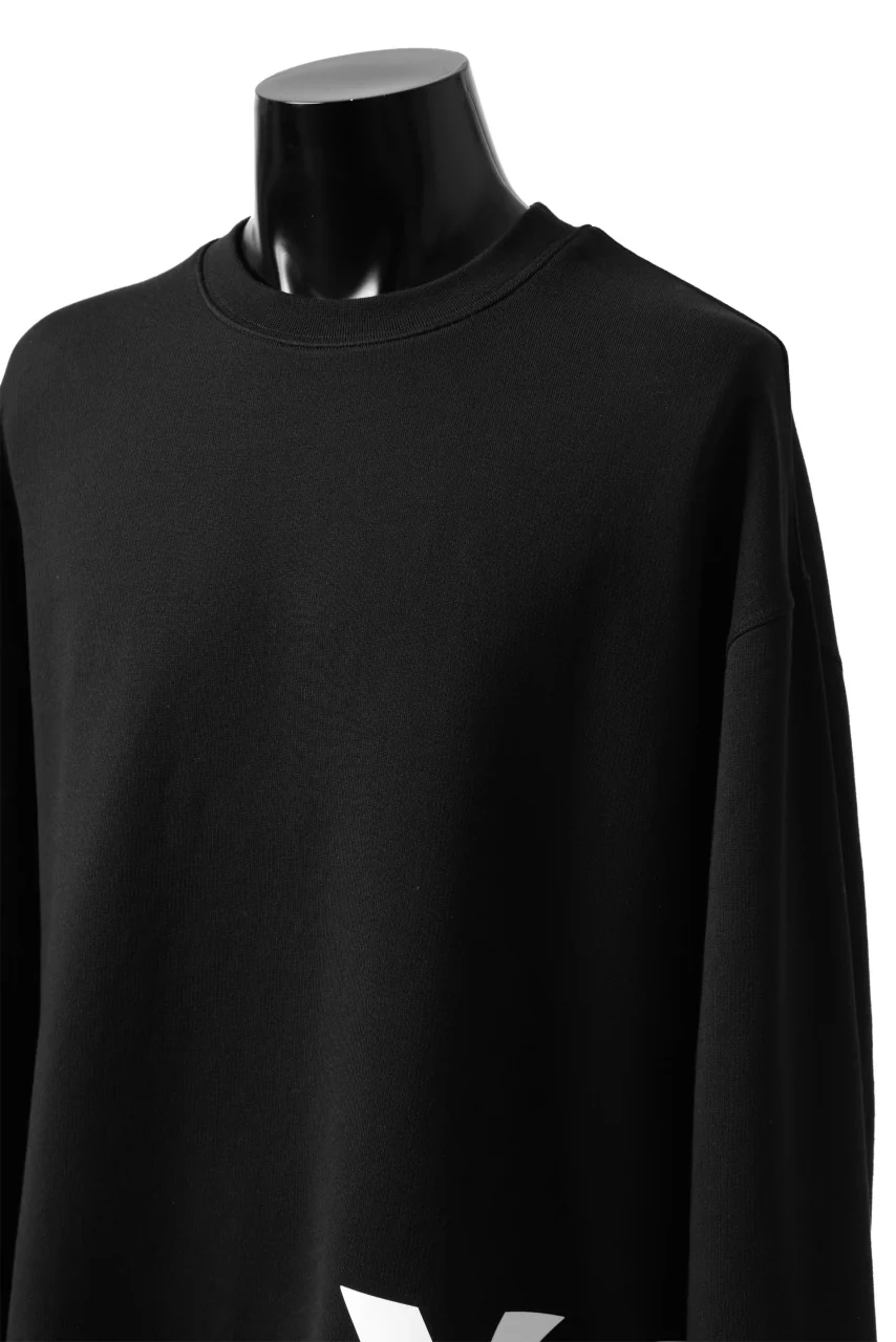 Y-3 Yohji Yamamoto BIG LOGO SWEAT TOP / FRENCH TERRY (BLACK) - Image 14