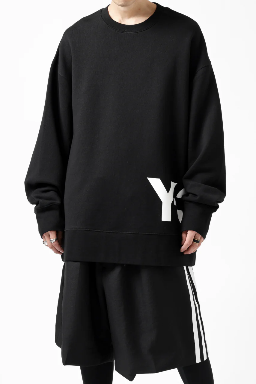 Y-3 Yohji Yamamoto BIG LOGO SWEAT TOP / FRENCH TERRY (BLACK) - Image 19