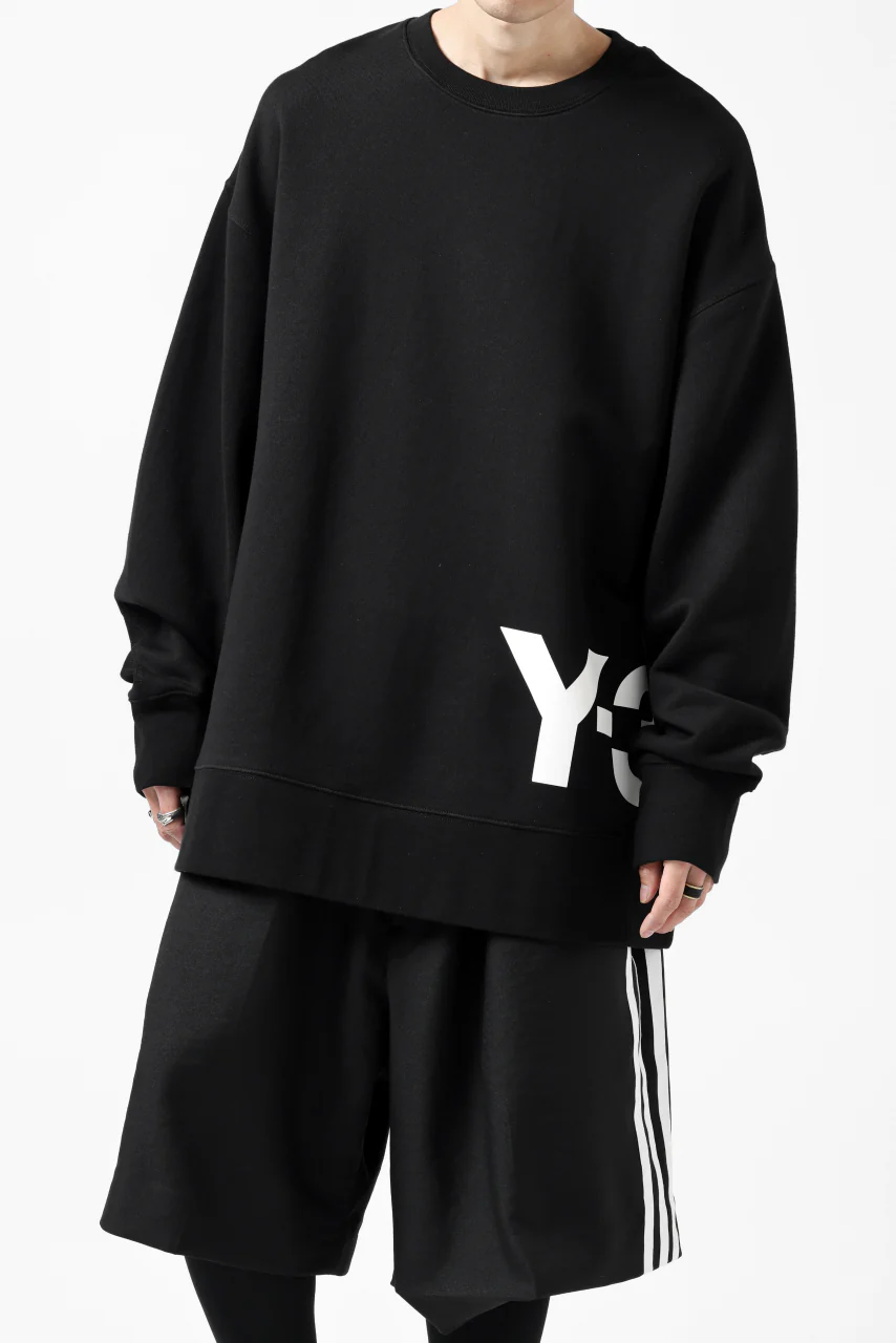 Y-3 Yohji Yamamoto BIG LOGO SWEAT TOP / FRENCH TERRY (BLACK) - Image 20
