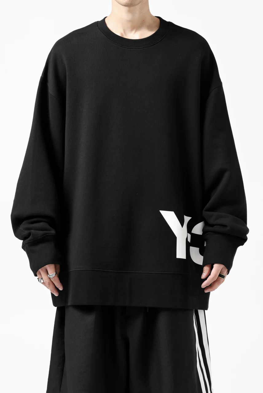 Y-3 Yohji Yamamoto BIG LOGO SWEAT TOP / FRENCH TERRY (BLACK) - Image 23