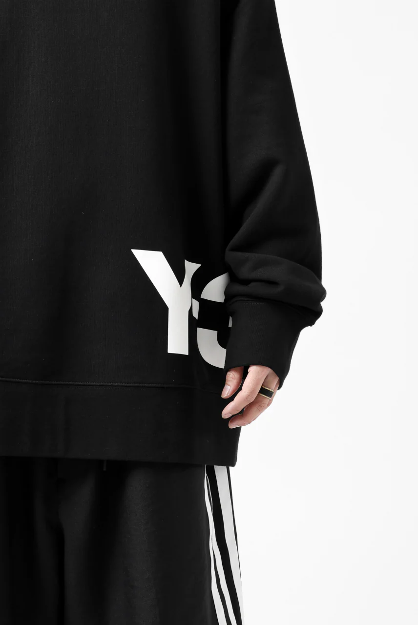 Y-3 Yohji Yamamoto BIG LOGO SWEAT TOP / FRENCH TERRY (BLACK) - Image 32
