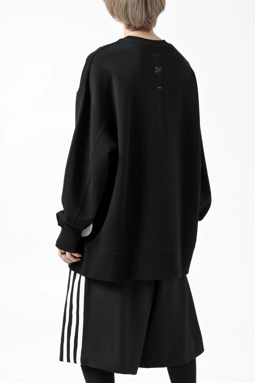 Y-3 Yohji Yamamoto BIG LOGO SWEAT TOP / FRENCH TERRY (BLACK) - Image 6