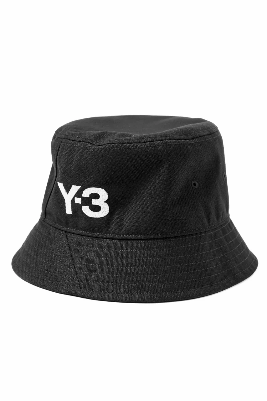 Y-3 Yohji Yamamoto BUCKET HAT (BLACK) - Image 2