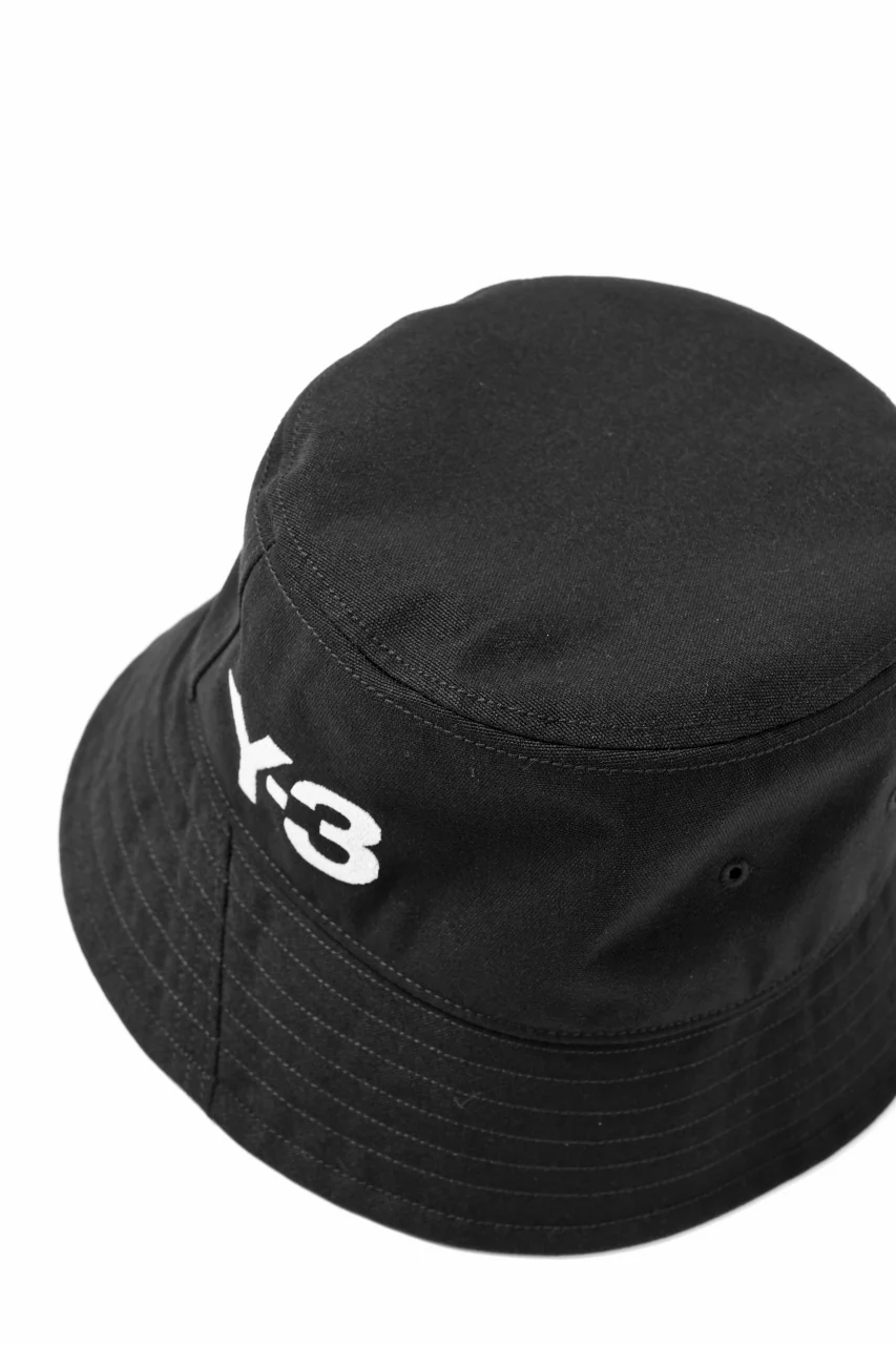 Y-3 Yohji Yamamoto BUCKET HAT (BLACK) - Image 6