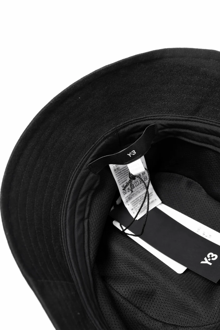 Y-3 Yohji Yamamoto BUCKET HAT (BLACK) - Image 7