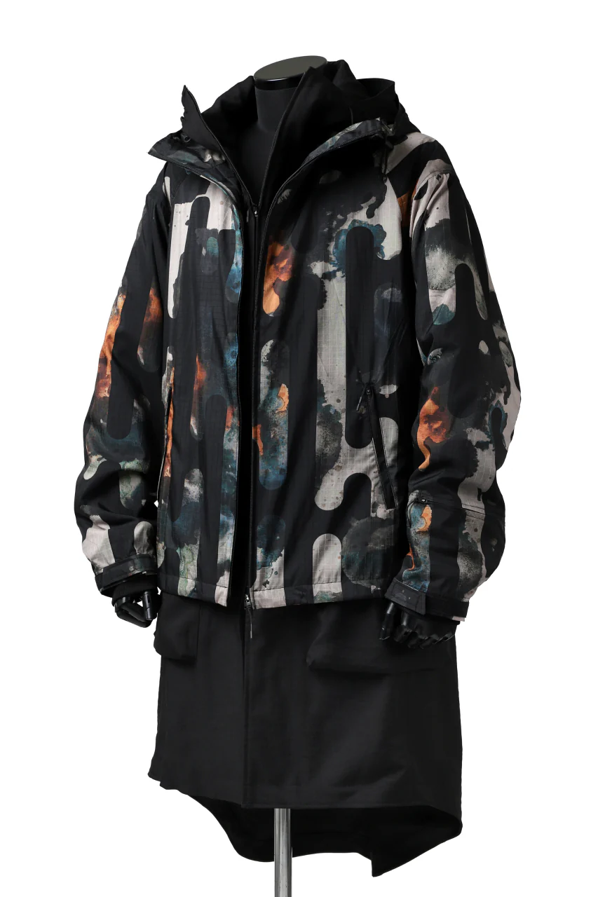 Y-3 Yohji Yamamoto CAMO LAYERED HOODIE JACKET / RIPSTOP (MULTI) - Image 4