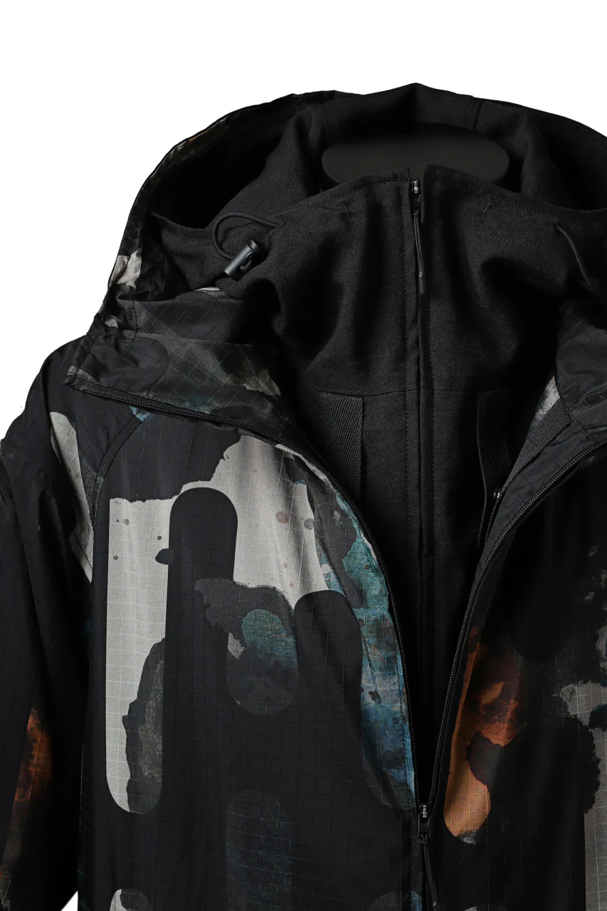 Y-3 Yohji Yamamoto CAMO LAYERED HOODIE JACKET / RIPSTOP (MULTI) - Image 9