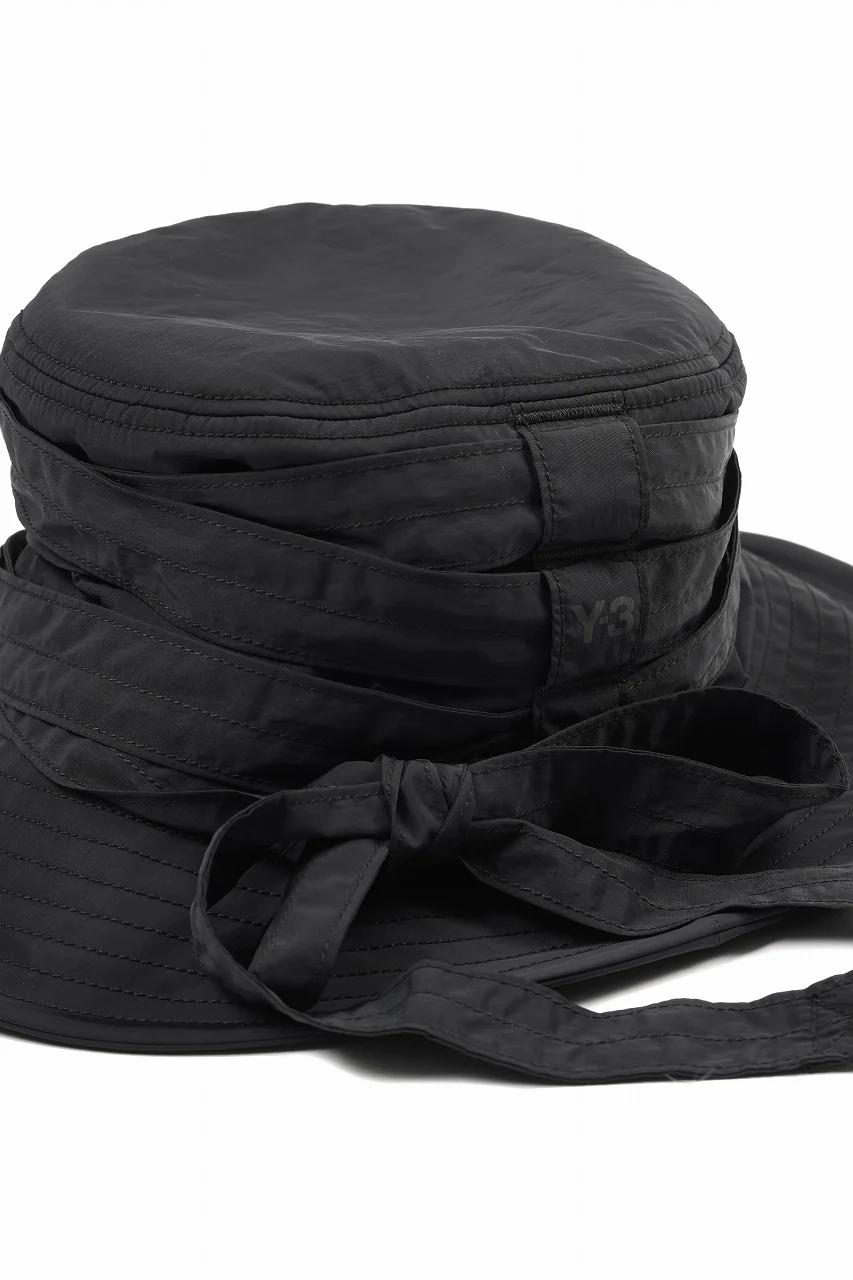 Y-3 Yohji Yamamoto CINCH BUCKET HAT (BLACK) - Image 7