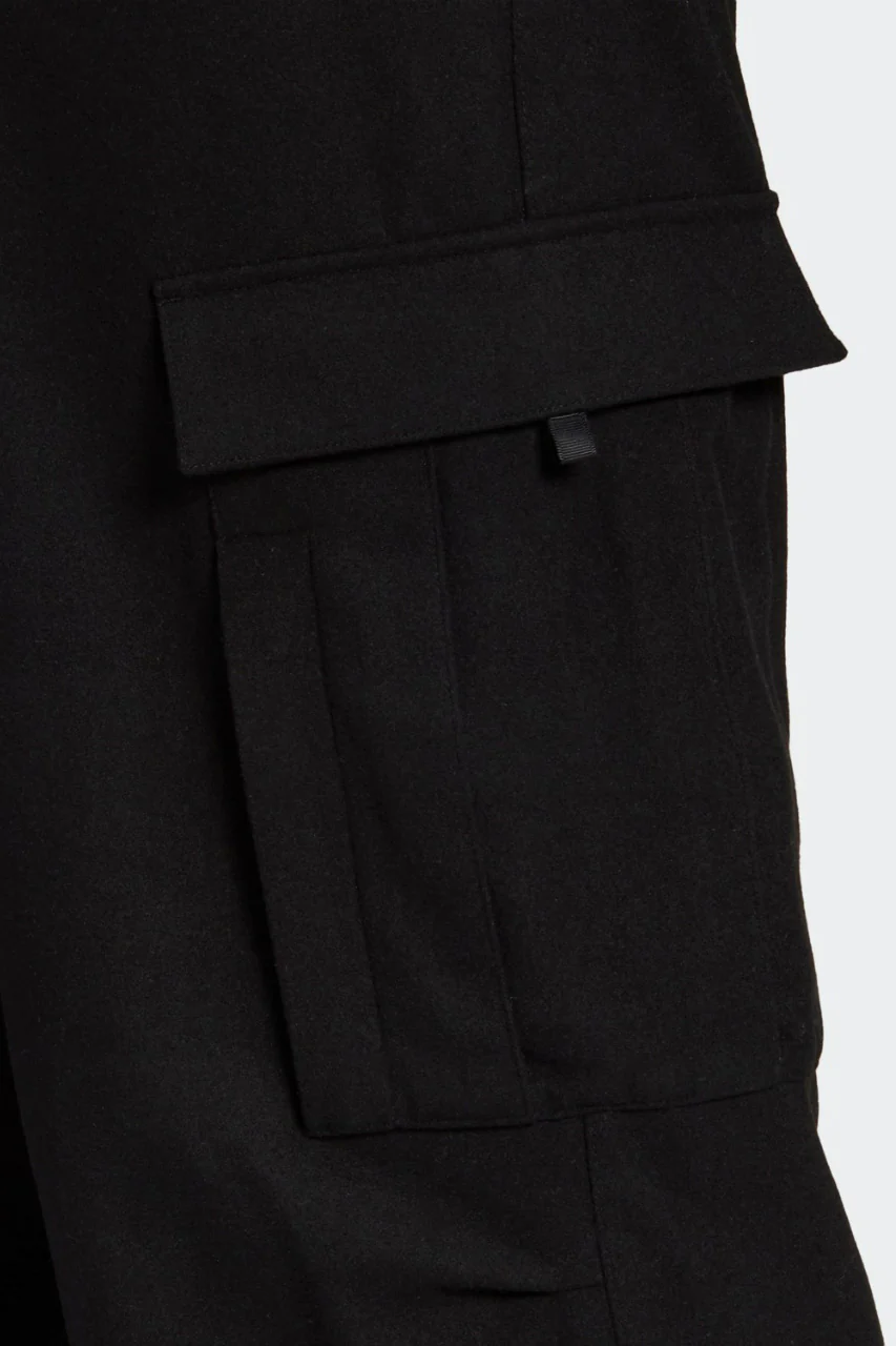 Y-3 Yohji Yamamoto CLASSIC CARGO PANTS / WOOL FLANNEL (BLACK) - Image 25