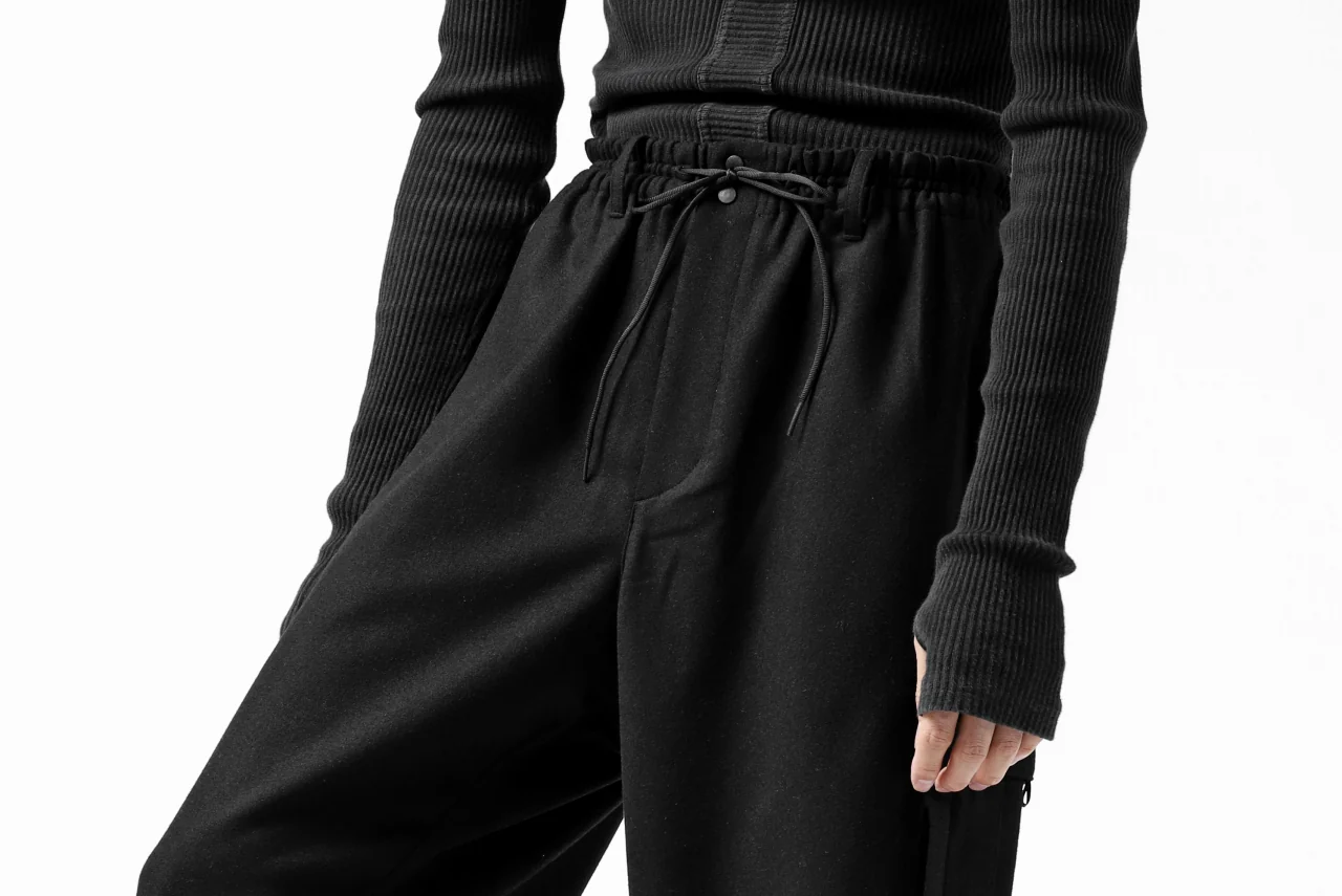 Y-3 Yohji Yamamoto CLASSIC CARGO PANTS / WOOL FLANNEL (BLACK) - Image 40