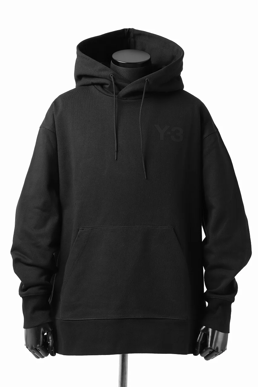 Y-3 Yohji Yamamoto CLASSIC CHEST LOGO HOODIE PARKA / FRENCH TERRY (BLACK)