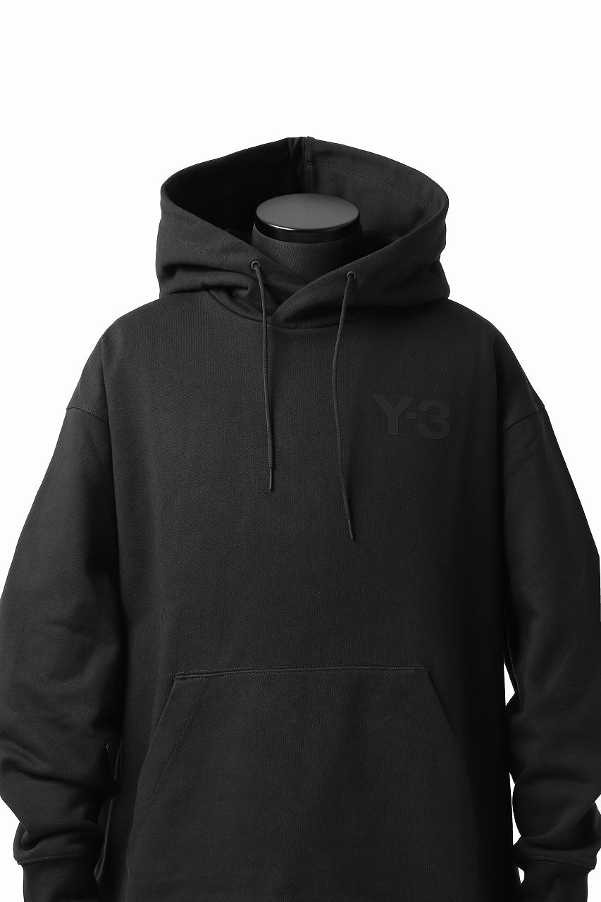 Y-3 Yohji Yamamoto CLASSIC CHEST LOGO HOODIE PARKA / FRENCH TERRY (BLACK) - Image 12
