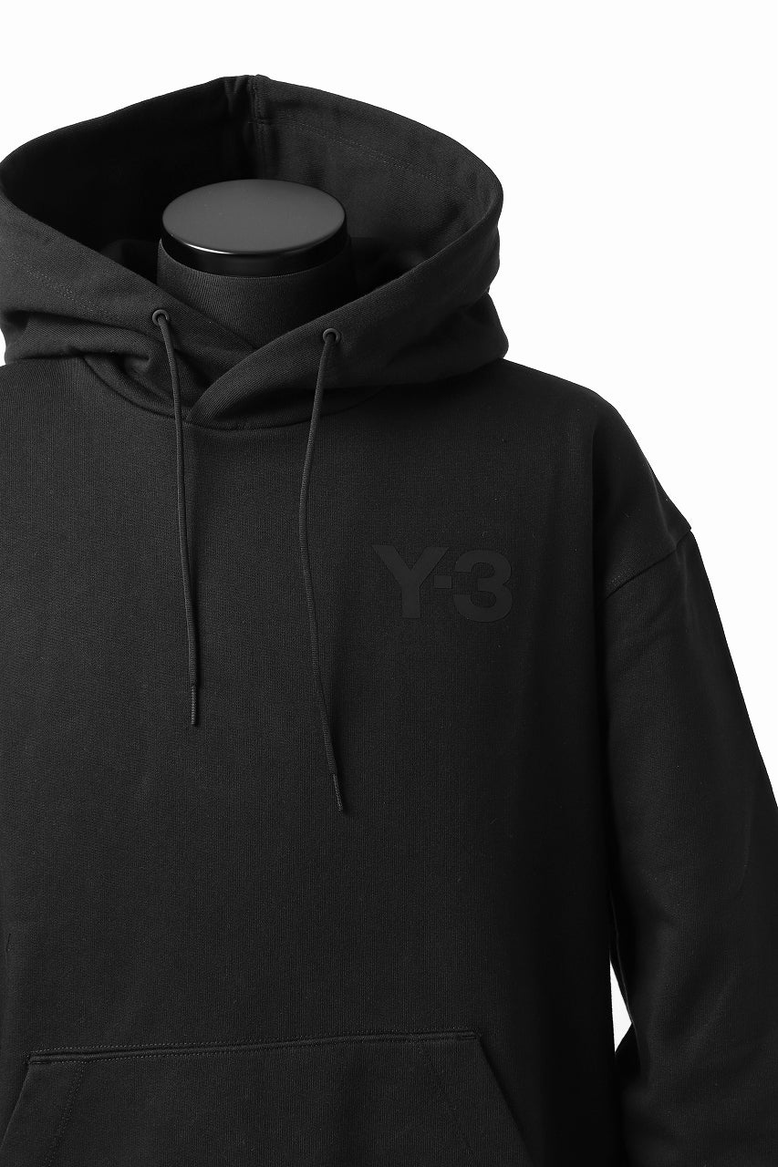 Y-3 Yohji Yamamoto CLASSIC CHEST LOGO HOODIE PARKA / FRENCH TERRY (BLACK) - Image 13