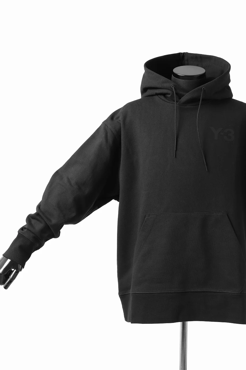 Y-3 Yohji Yamamoto CLASSIC CHEST LOGO HOODIE PARKA / FRENCH TERRY (BLACK) - Image 15