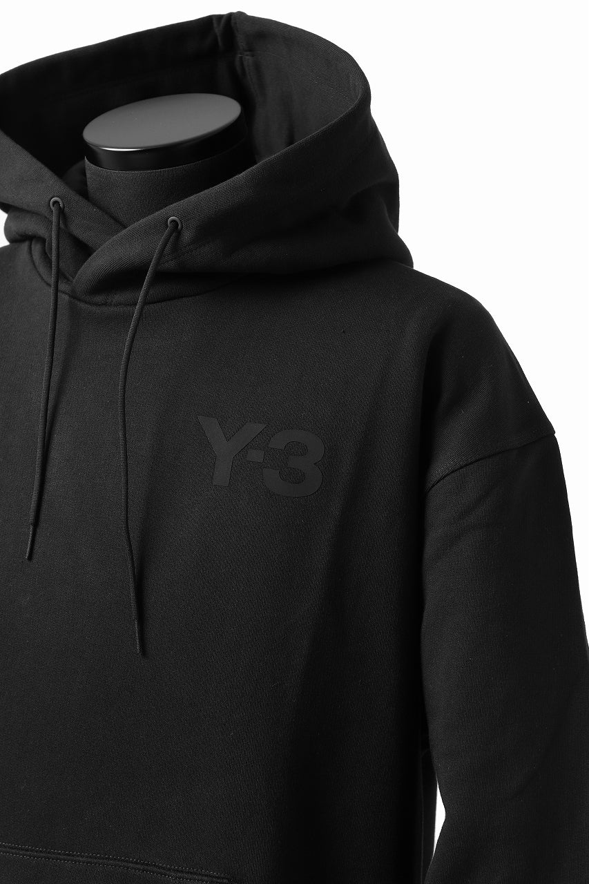 Y-3 Yohji Yamamoto CLASSIC CHEST LOGO HOODIE PARKA / FRENCH TERRY (BLACK) - Image 17