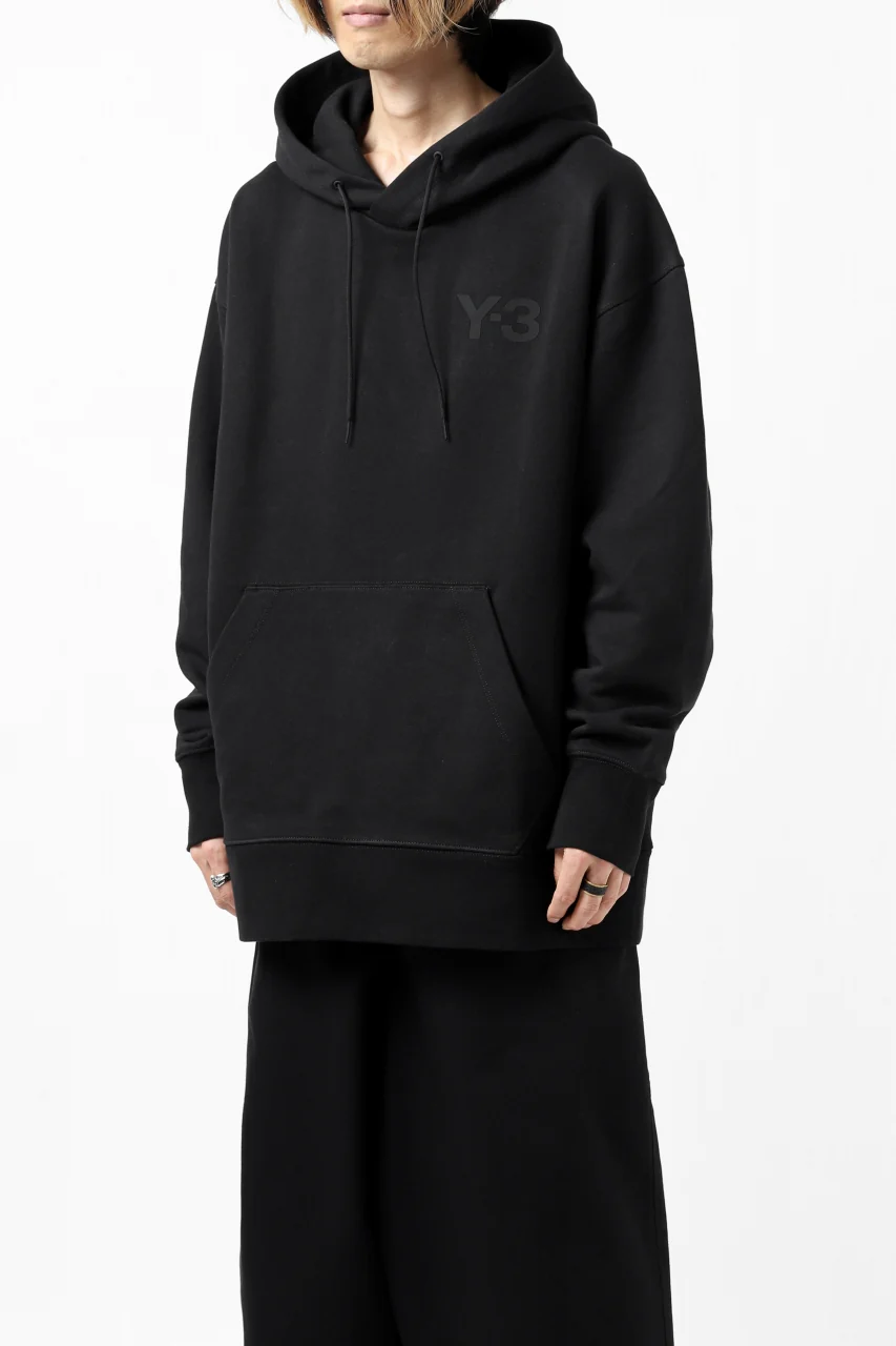 Y-3 Yohji Yamamoto CLASSIC CHEST LOGO HOODIE PARKA / FRENCH TERRY (BLACK) - Image 25