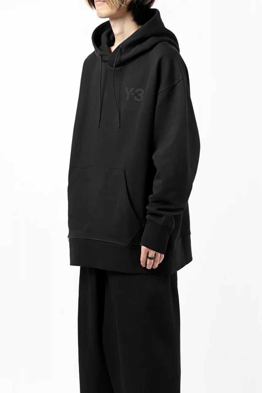 Y-3 Yohji Yamamoto CLASSIC CHEST LOGO HOODIE PARKA / FRENCH TERRY (BLACK) - Image 28