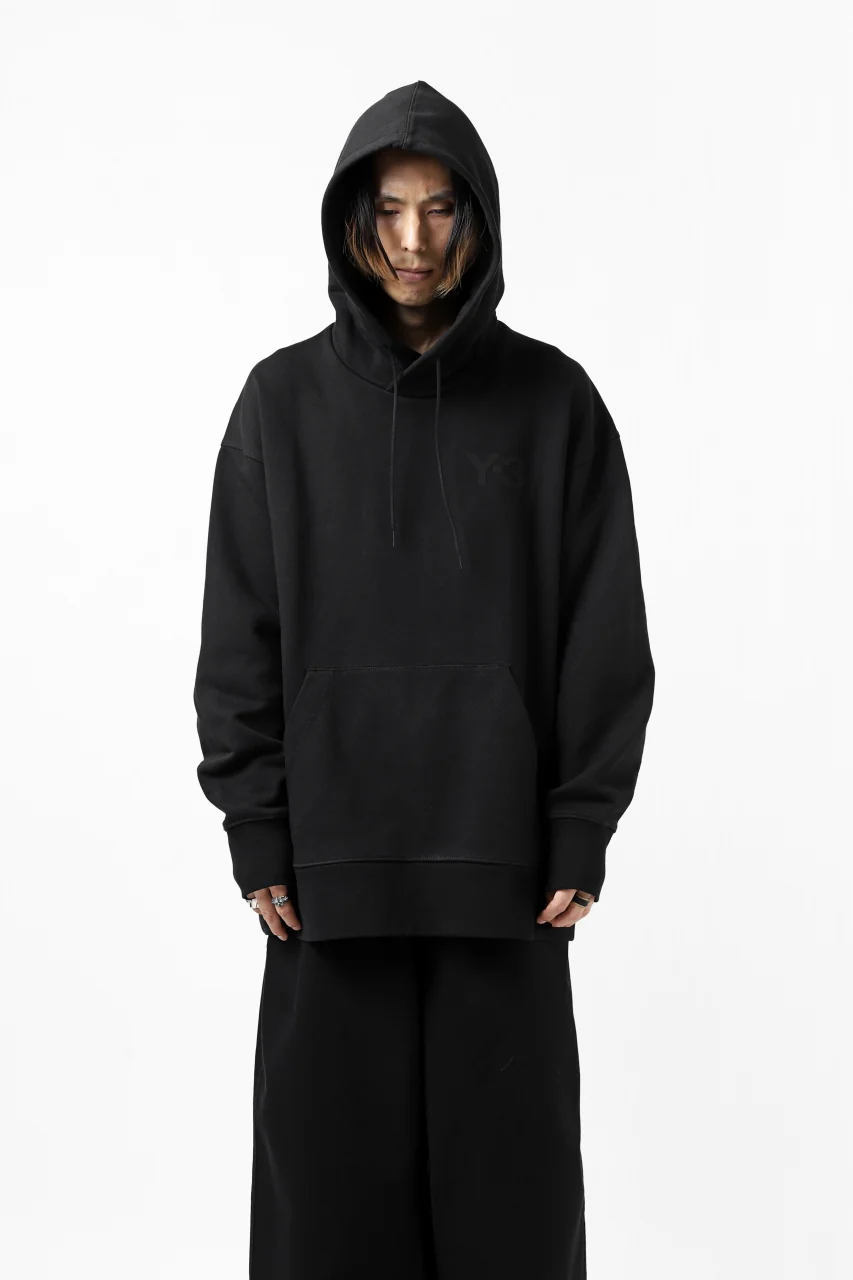Y-3 Yohji Yamamoto CLASSIC CHEST LOGO HOODIE PARKA / FRENCH TERRY (BLACK) - Image 31