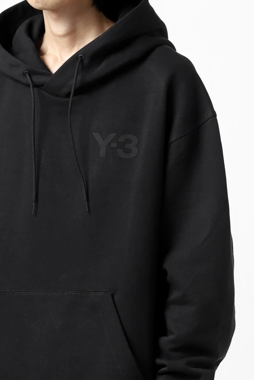 Y-3 Yohji Yamamoto CLASSIC CHEST LOGO HOODIE PARKA / FRENCH TERRY (BLACK) - Image 32