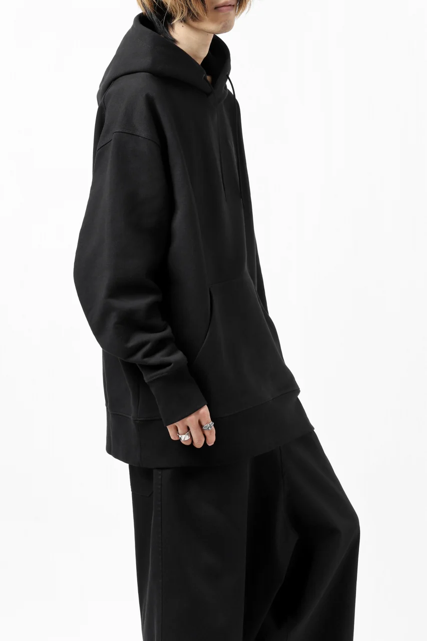 Y-3 Yohji Yamamoto CLASSIC CHEST LOGO HOODIE PARKA / FRENCH TERRY (BLACK) - Image 4