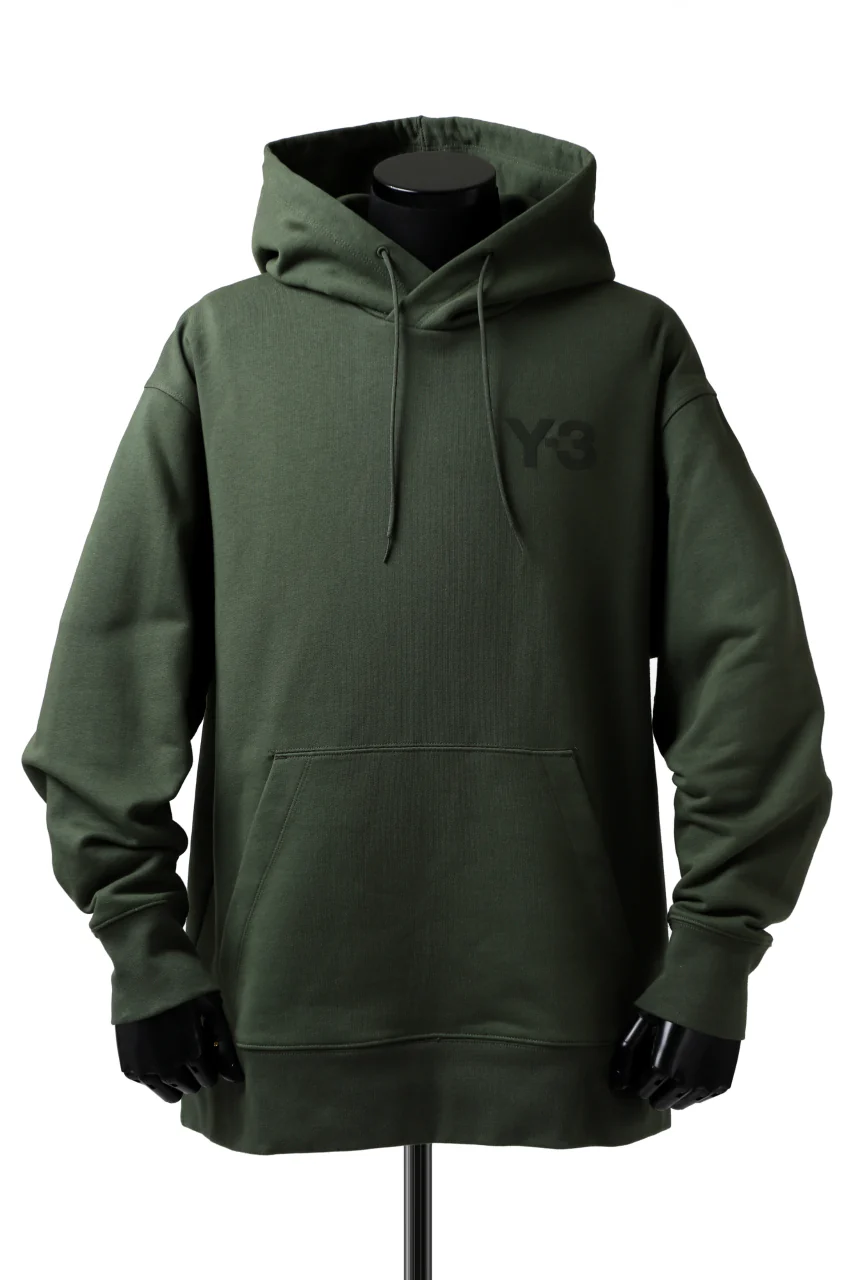 Y-3 Yohji Yamamoto CLASSIC CHEST LOGO HOODIE PARKA / FRENCH TERRY (GREEN)