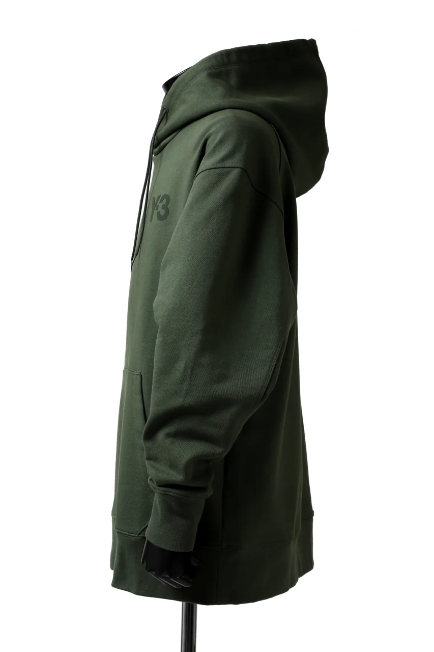 Y-3 Yohji Yamamoto CLASSIC CHEST LOGO HOODIE PARKA / FRENCH TERRY (GREEN) - Image 13