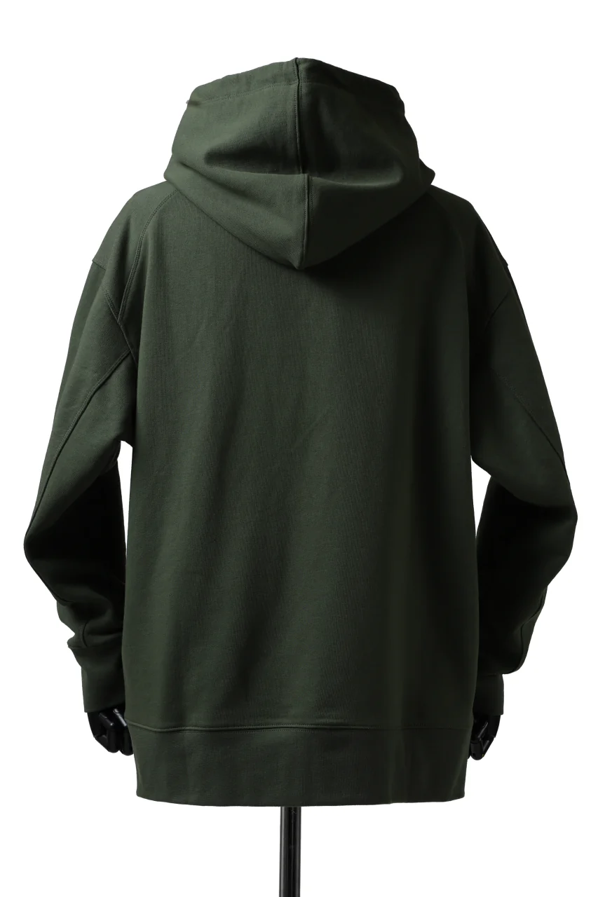 Y-3 Yohji Yamamoto CLASSIC CHEST LOGO HOODIE PARKA / FRENCH TERRY (GREEN) - Image 14
