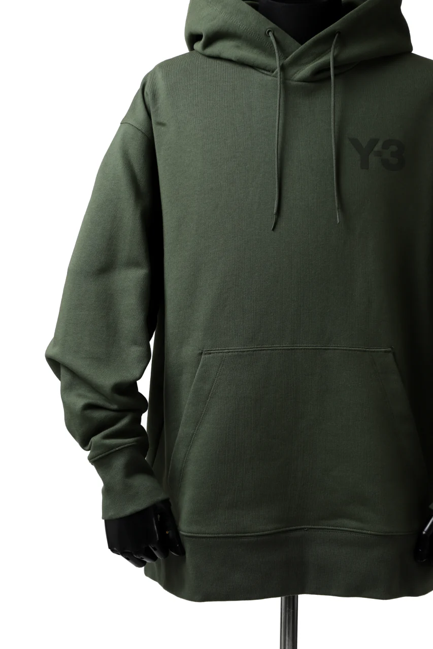 Y-3 Yohji Yamamoto CLASSIC CHEST LOGO HOODIE PARKA / FRENCH TERRY (GREEN) - Image 16
