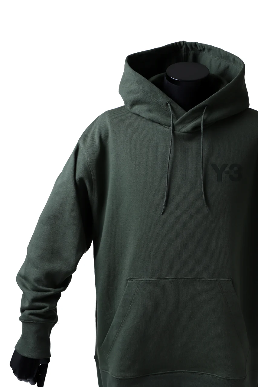 Y-3 Yohji Yamamoto CLASSIC CHEST LOGO HOODIE PARKA / FRENCH TERRY (GREEN) - Image 18