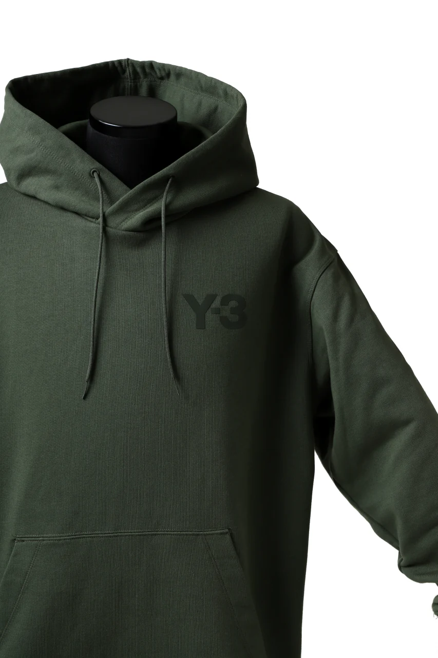 Y-3 Yohji Yamamoto CLASSIC CHEST LOGO HOODIE PARKA / FRENCH TERRY (GREEN) - Image 19