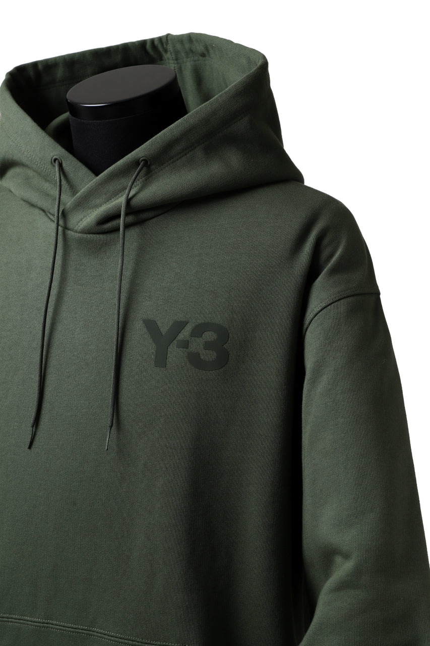 Y-3 Yohji Yamamoto CLASSIC CHEST LOGO HOODIE PARKA / FRENCH TERRY (GREEN) - Image 21