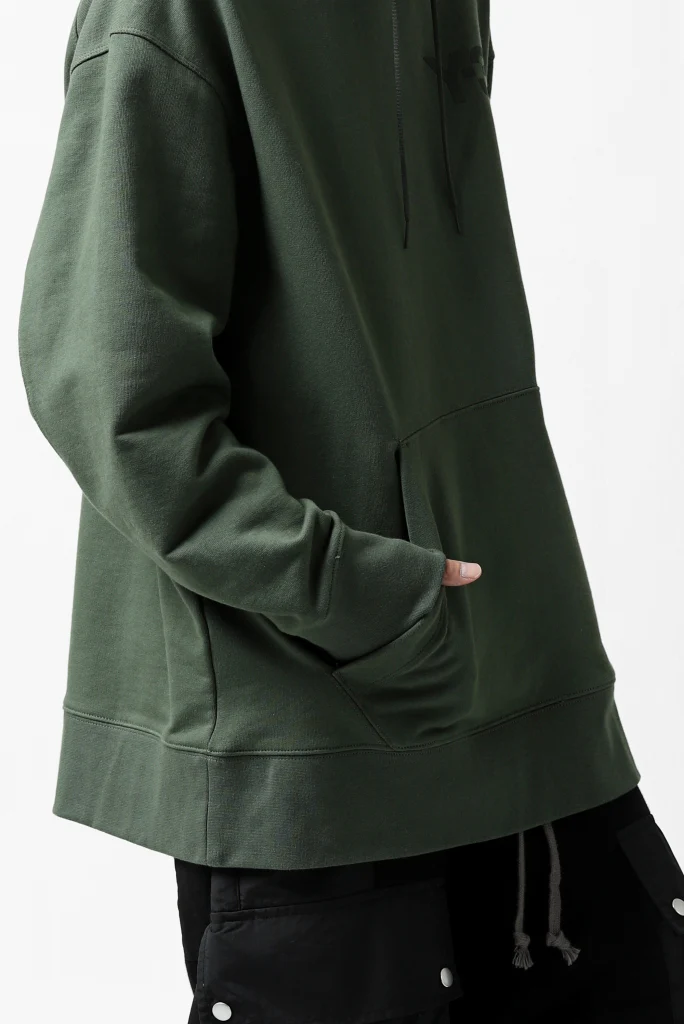 Y-3 Yohji Yamamoto CLASSIC CHEST LOGO HOODIE PARKA / FRENCH TERRY (GREEN) - Image 28