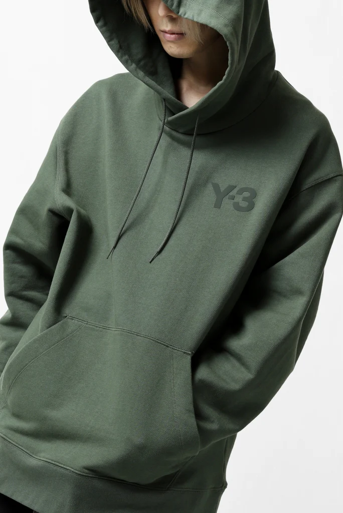 Y-3 Yohji Yamamoto CLASSIC CHEST LOGO HOODIE PARKA / FRENCH TERRY (GREEN) - Image 31