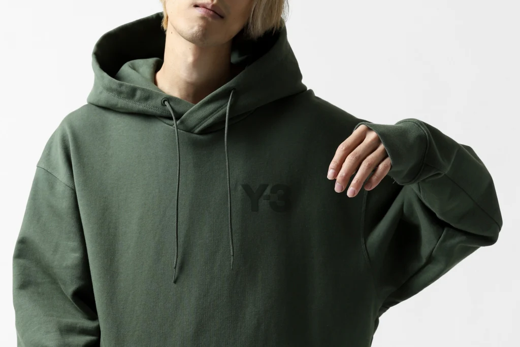 Y-3 Yohji Yamamoto CLASSIC CHEST LOGO HOODIE PARKA / FRENCH TERRY (GREEN) - Image 34