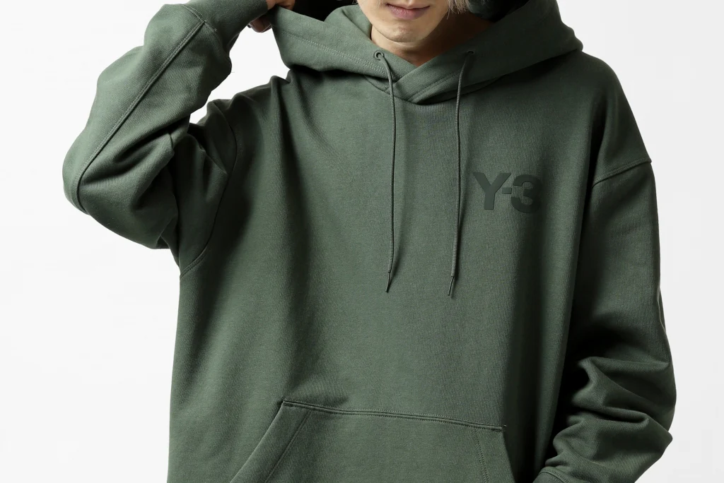 Y-3 Yohji Yamamoto CLASSIC CHEST LOGO HOODIE PARKA / FRENCH TERRY (GREEN) - Image 36