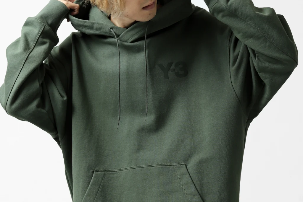 Y-3 Yohji Yamamoto CLASSIC CHEST LOGO HOODIE PARKA / FRENCH TERRY (GREEN) - Image 37
