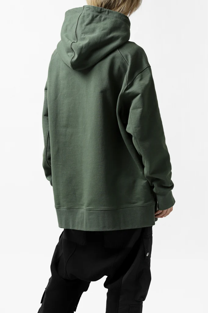Y-3 Yohji Yamamoto CLASSIC CHEST LOGO HOODIE PARKA / FRENCH TERRY (GREEN) - Image 7