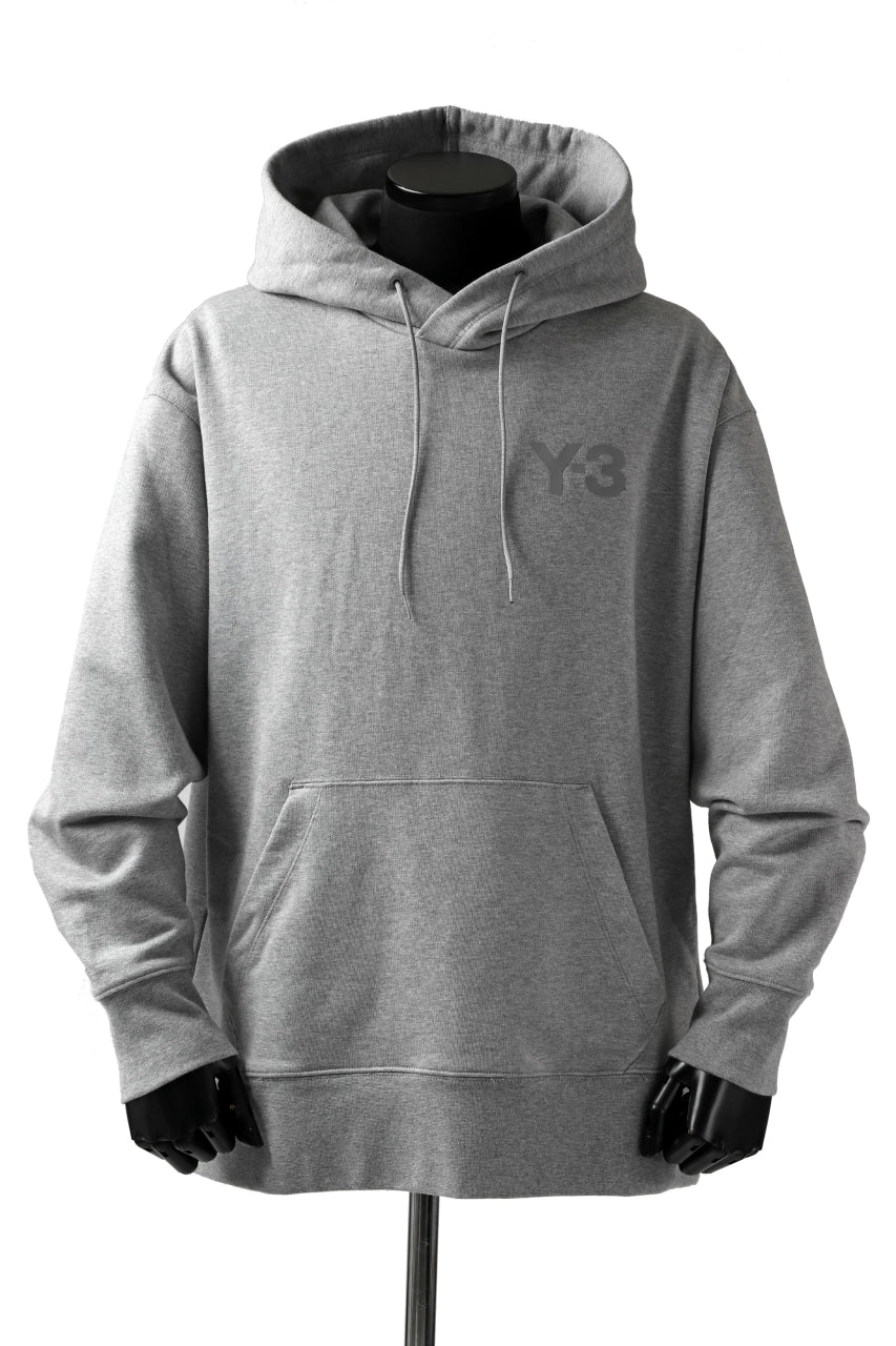 Y-3 Yohji Yamamoto CLASSIC CHEST LOGO HOODIE PARKA / FRENCH TERRY (GREY) - Image 13