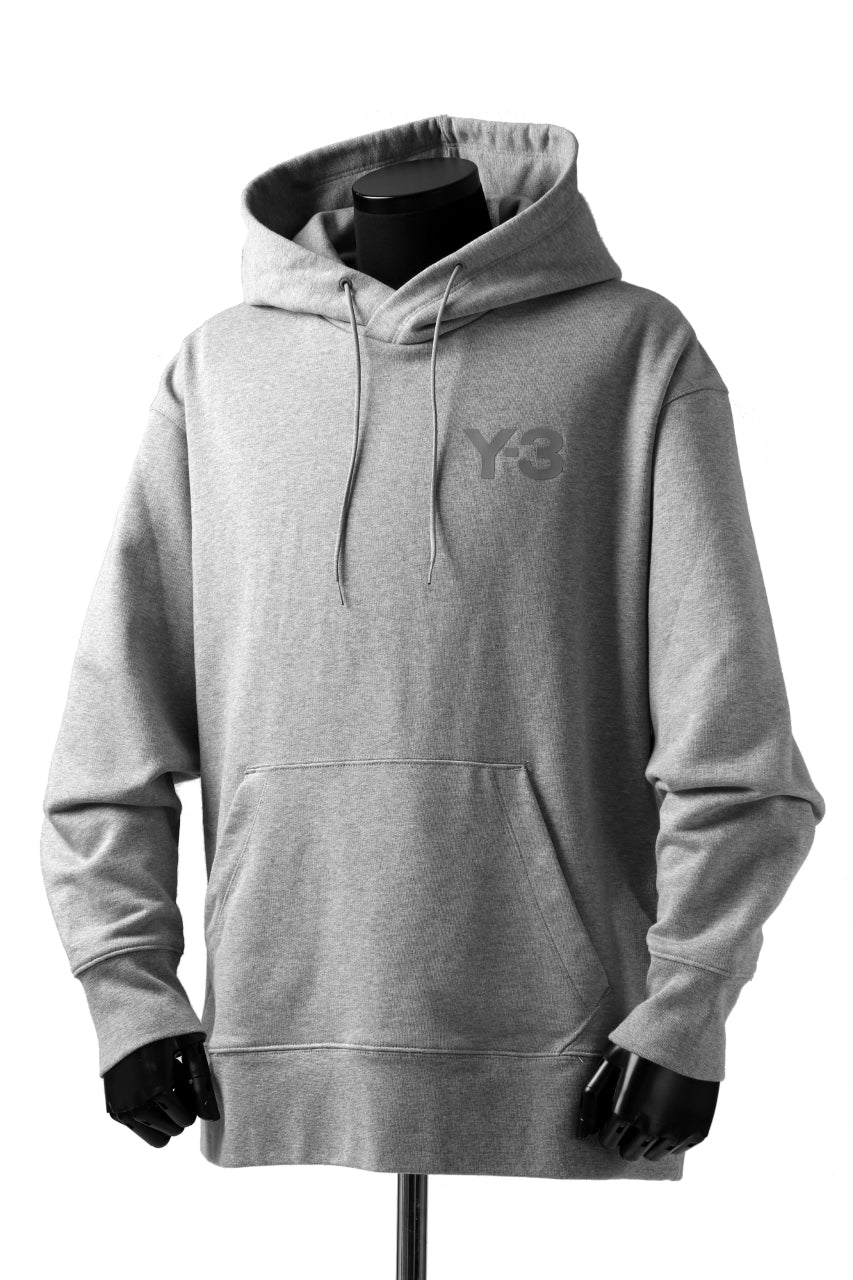 Y-3 Yohji Yamamoto CLASSIC CHEST LOGO HOODIE PARKA / FRENCH TERRY (GREY) - Image 14