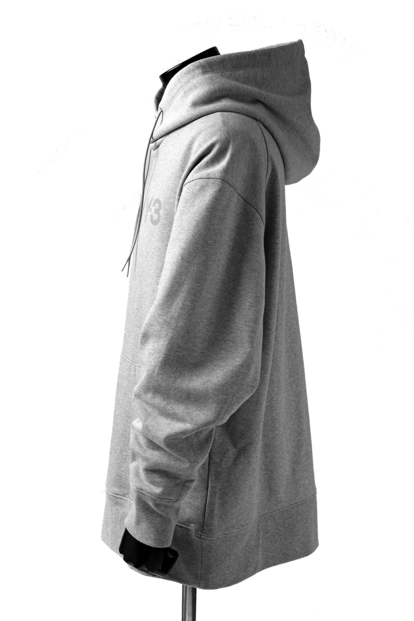 Y-3 Yohji Yamamoto CLASSIC CHEST LOGO HOODIE PARKA / FRENCH TERRY (GREY) - Image 15
