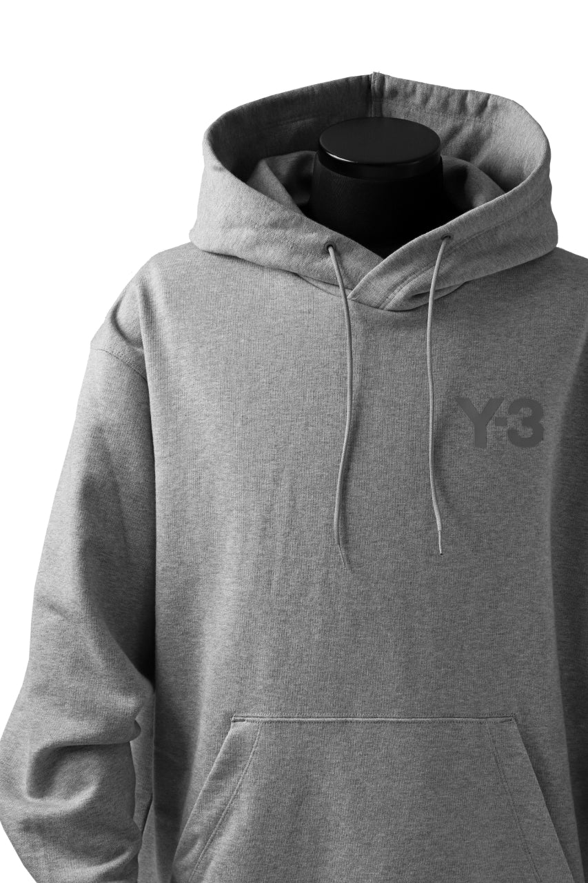 Y-3 Yohji Yamamoto CLASSIC CHEST LOGO HOODIE PARKA / FRENCH TERRY (GREY) - Image 17