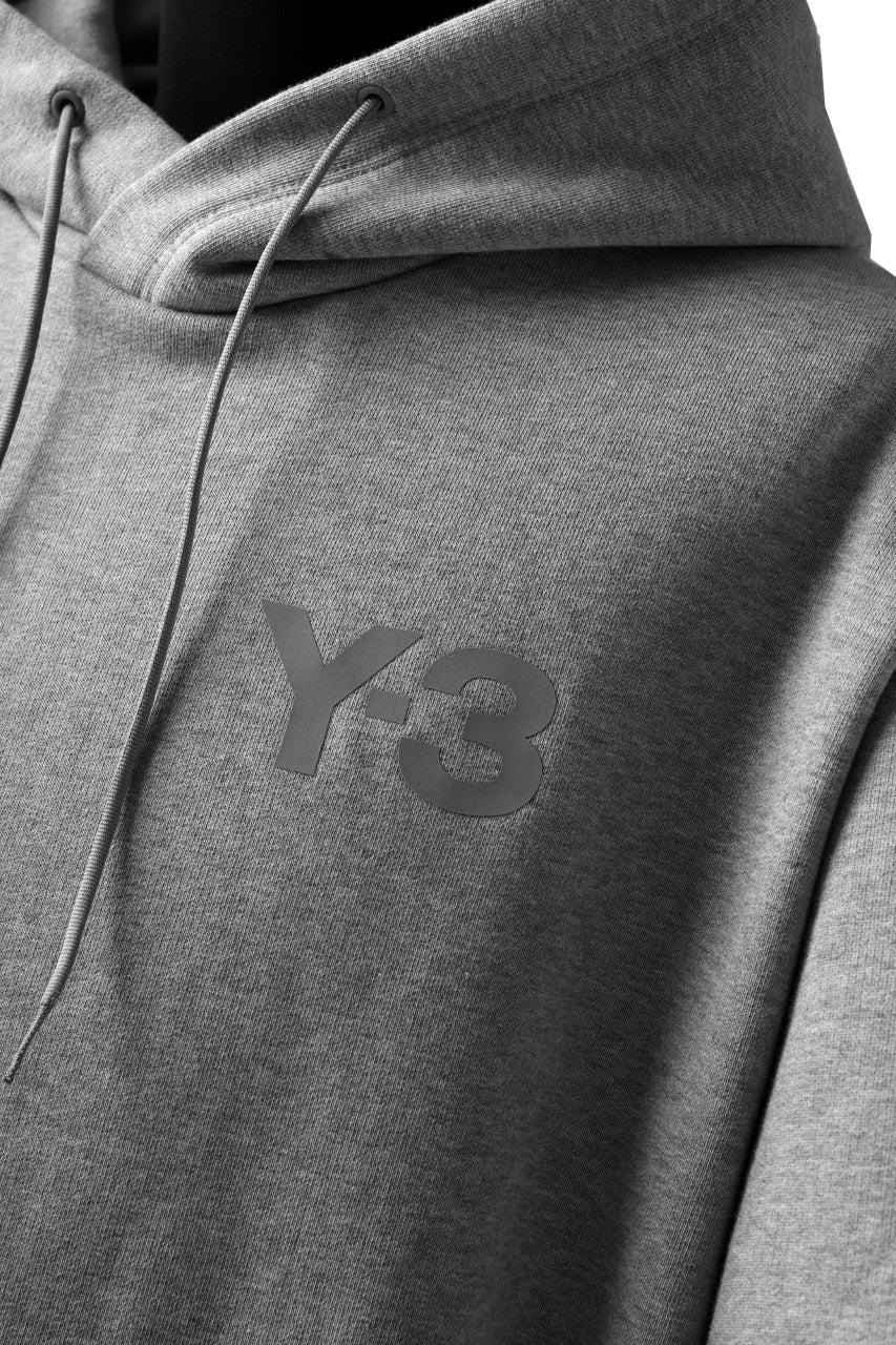 Y-3 Yohji Yamamoto CLASSIC CHEST LOGO HOODIE PARKA / FRENCH TERRY (GREY) - Image 22