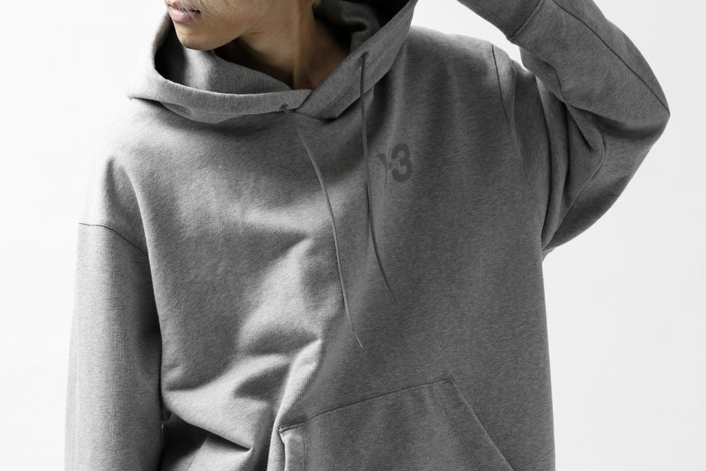 Y-3 Yohji Yamamoto CLASSIC CHEST LOGO HOODIE PARKA / FRENCH TERRY (GREY) - Image 33