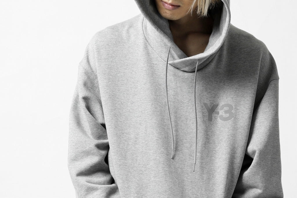 Y-3 Yohji Yamamoto CLASSIC CHEST LOGO HOODIE PARKA / FRENCH TERRY (GREY) - Image 36
