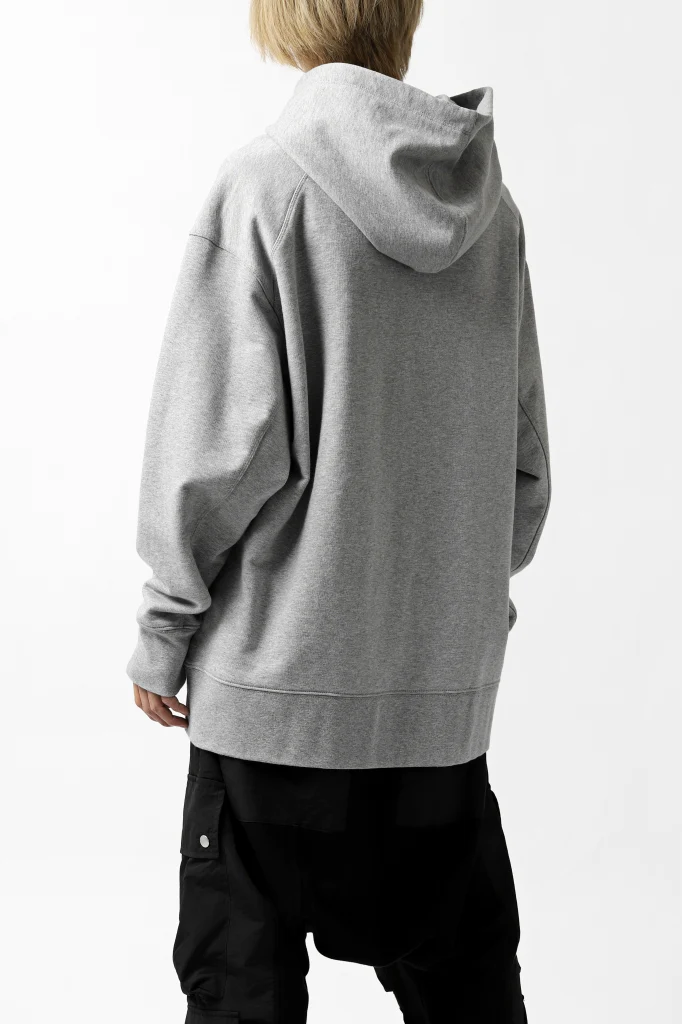 Y-3 Yohji Yamamoto CLASSIC CHEST LOGO HOODIE PARKA / FRENCH TERRY (GREY) - Image 6