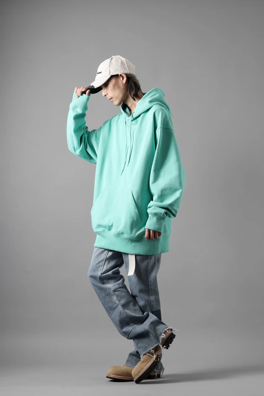 Y-3 Yohji Yamamoto CLASSIC CHEST LOGO LOOSE HOODIE / FRENCH TERRY (ACID MINT) - Image 13