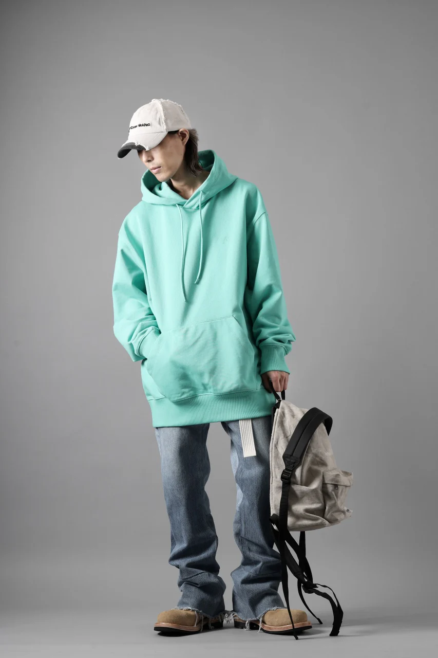 Y-3 Yohji Yamamoto CLASSIC CHEST LOGO LOOSE HOODIE / FRENCH TERRY (ACID MINT) - Image 18