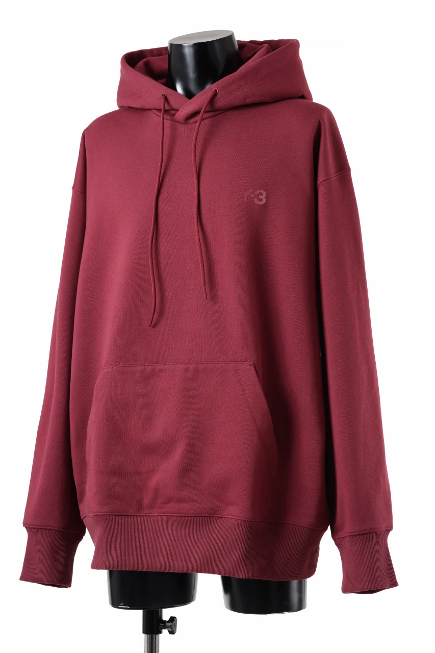 Y-3 Yohji Yamamoto CLASSIC CHEST LOGO LOOSE HOODIE / FRENCH TERRY (SHADOW RED) - Image 2